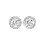 14KT White Gold & Diamond Fashion Earrings -1/3 ctw