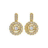 14KT Yellow Gold & Diamond Fashion Earrings -1/4 ctw