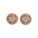 14KT Yellow Gold Classic Book Fashion Earrings - 1/8 ctw