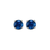 14KT White Gold Classic Book Color Stud Earrings