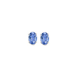 14KT White Gold Classic Book Color Stud Earrings