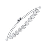 14KT White Gold & Diamond Classic Book Tennis Bracelet  - 1-1/2 ctw