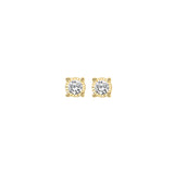 14KT Yellow Gold & Diamond Tru Reflection Fashion Earrings    - 1/6 ctw