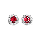 14KT White Gold & Diamond Classic Book Color Ensembles Fashion Earrings  - 3/4 ctw