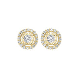 14KT Yellow Gold & Diamond Tru Reflection Fashion Earrings  - 1 ctw