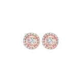 14KT Pink Gold & Diamond Tru Reflection Fashion Earrings  - 3/4 ctw