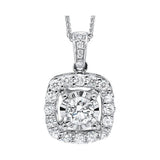 14KT White Gold & Diamond Classic Book Tru Reflection Neckwear Pendant    - 1/4 ctw