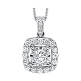 14KT White Gold & Diamond Classic Book Tru Reflection Neckwear Pendant    - 1/3 ctw