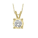 14KT Yellow Gold & Diamond Neckwear Pendant -1/10 ctw
