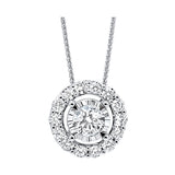 14KT White Gold & Diamond Classic Book Tru Reflection Neckwear Pendant  - 1/10 ctw