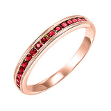 10KT Pink Gold Classic Book Stackable Fashion Ring