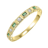 10KT Yellow Gold & Diamond Classic Book Stackable Fashion Ring  - 1/10 ctw