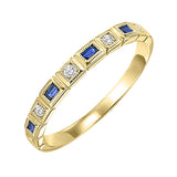 10KT Yellow Gold & Diamond Classic Book Stackable Fashion Ring  - 1/10 ctw