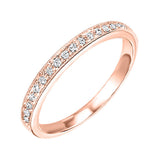 10KT Pink Gold & Diamond Classic Book Stackable Fashion Ring  - 1/8 ctw