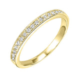 10KT Yellow Gold & Diamond Classic Book Stackable Fashion Ring  - 1/8 ctw