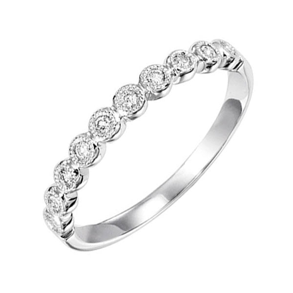 14KT White Gold & Diamond Sparkle Fashion Ring  - 1/8 ctw