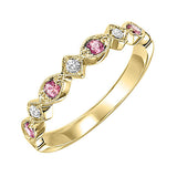10KT Yellow Gold & Diamond Classic Book Stackable Fashion Ring  - 1/10 ctw