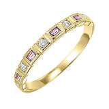 14KT Yellow Gold & Diamond Classic Book Stackable Fashion Ring  - 1/10 ctw