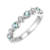 14KT White Gold & Diamonds Fashion Ring - 1/10 ctw