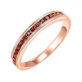 14KT Pink Gold & Diamond Classic Book Stackable Fashion Ring - 1/8 cts