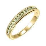 14KT Yellow Gold & Diamond Classic Book Stackable Fashion Ring - 1/4 cts