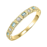 14KT Yellow Gold & Diamond Classic Book Stackable Fashion Ring  - 1/10 ctw
