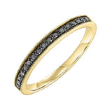 10KT Yellow Gold & Diamond Classic Book Stackable Fashion Ring  - 1/6 ctw