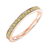 10KT Pink & Yellow Gold & Diamond Classic Book Stackable Fashion Ring  - 1/8 ctw