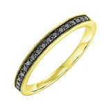 14KT Yellow Gold & Diamond Classic Book Stackable Fashion Ring  - 1/8 ctw