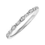 14KT White Gold & Diamond Sparkle Fashion Ring  - 1/10 ctw