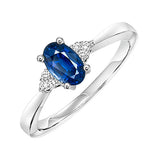 10KT White Gold & Diamond Classic Book 10K Birthstone Ensembles Fashion Ring  - 1/10 ctw