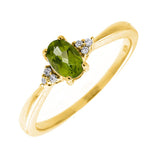 10KT Yellow Gold & Diamond Sparkle Fashion Ring  - 1/10 ctw