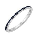 14KT White Gold & Diamond Sparkle Band Ring - 1/10 cts
