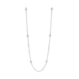 14KT White Gold & Diamond Classic Book Diamonds By The Yard Bracelet & Necklace Neckwear Necklace  - 3/4 ctw
