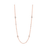 14KT Pink Gold & Diamond Diamonds By The Yard Bracelet & Necklace Neckwear Necklace  - 2 ctw