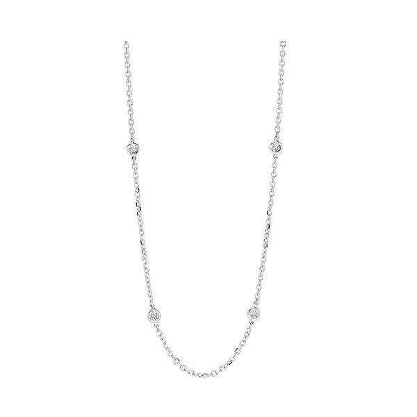 14KT White Gold & Diamond Stunning Neckwear Necklace  - 1/4 ctw