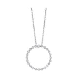 14KT White Gold & Diamond Classic Book Single Prong Neckwear Pendant  - 1/2 ctw