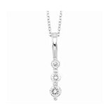 SLV - 995 White Gold & Diamond Neckwear Pendant -1/4 ctw