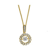 14KT Yellow Gold & Diamond Neckwear Pendant -1/4 ctw