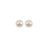 14KT White Gold Classic Book Akoya Pearl Stud Earrings