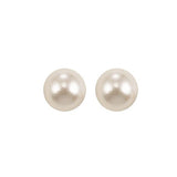 14KT White Gold Classic Book Akoya Pearl Stud Earrings