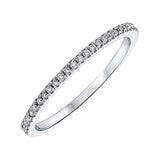 10KT White Gold & Diamond Classic Book Stackable Fashion Ring  - 1/8 ctw