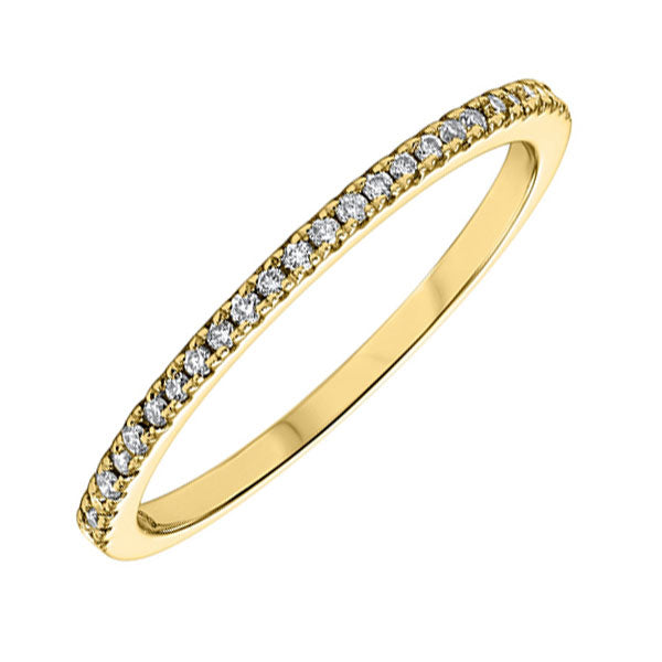 10KT Yellow Gold & Diamond Classic Book Stackable Fashion Ring  - 1/8 ctw
