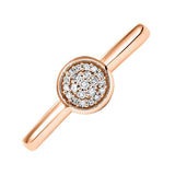 14KT Pink Gold & Diamond Stackable Fashion Ring  - 1/10 ctw