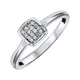 10KT White Gold & Diamond Stackable Fashion Ring   - 1/10 ctw