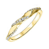 14KT Yellow Gold & Diamond Stackable Fashion Ring  - 1/8 ctw