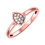 10KT Pink Gold & Diamond Stackable Fashion Ring   - 1/10 ctw