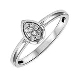 14KT White Gold & Diamond Stackable Fashion Ring   - 1/10 ctw