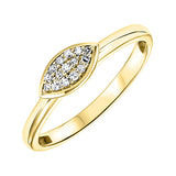 10KT Yellow Gold & Diamond Stackable Fashion Ring  - 1/10 ctw