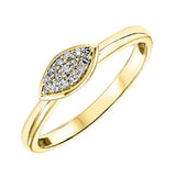 14KT Yellow Gold & Diamond Stackable Fashion Ring  - 1/10 ctw